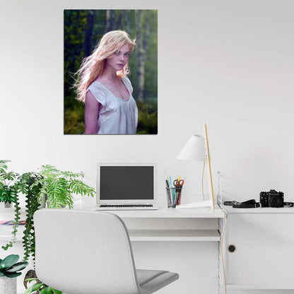 Elle Fanning Hot Beautiful Cute Actress Wall Art Print Poster