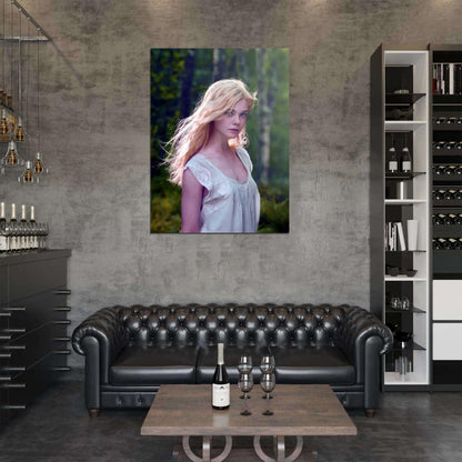 Elle Fanning Hot Beautiful Cute Actress Wall Art Print Poster