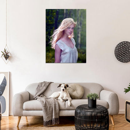 Elle Fanning Hot Beautiful Cute Actress Wall Art Print Poster