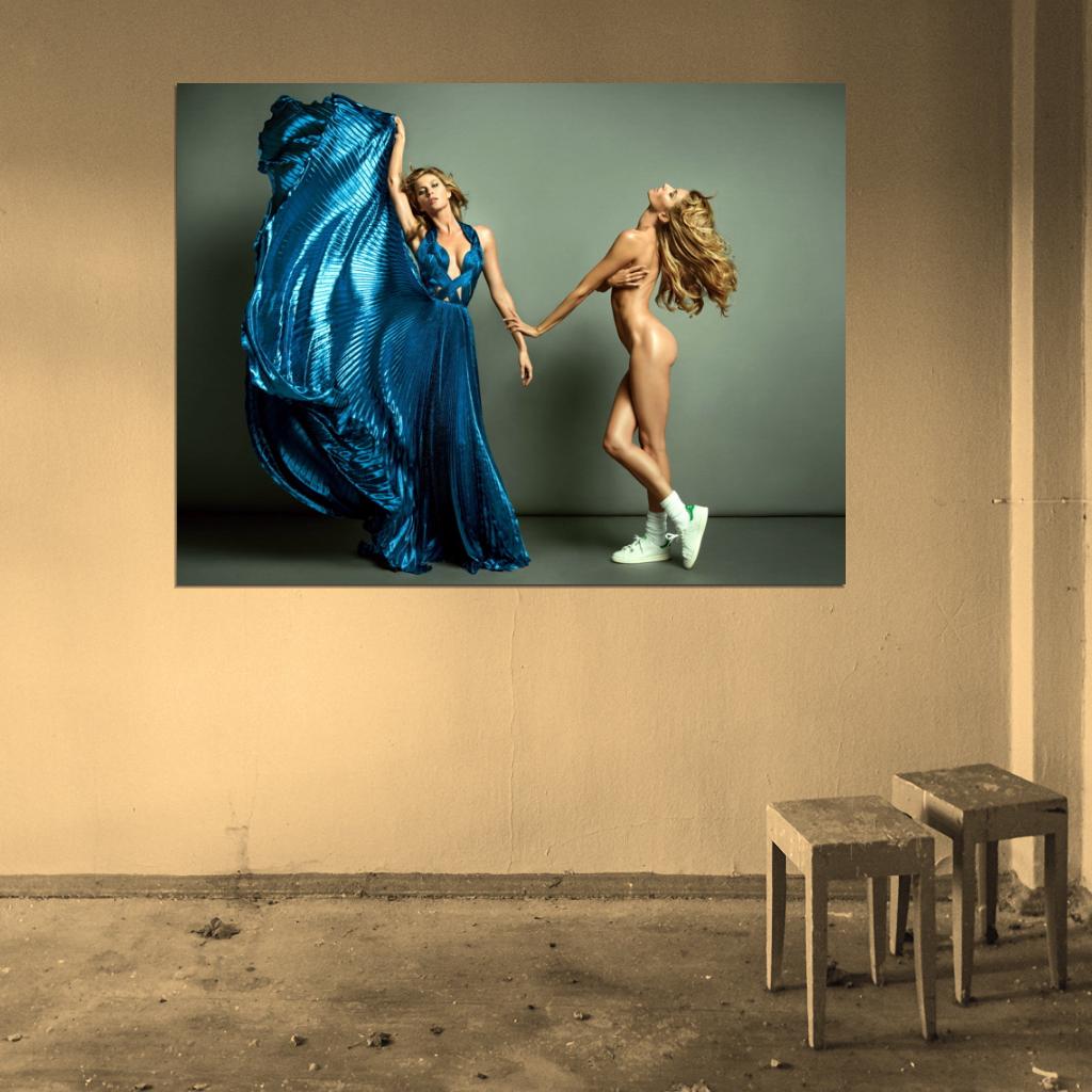 Gisele Bundchen Hot Model Sexy Nude Naked Body Wall Art Print Poster