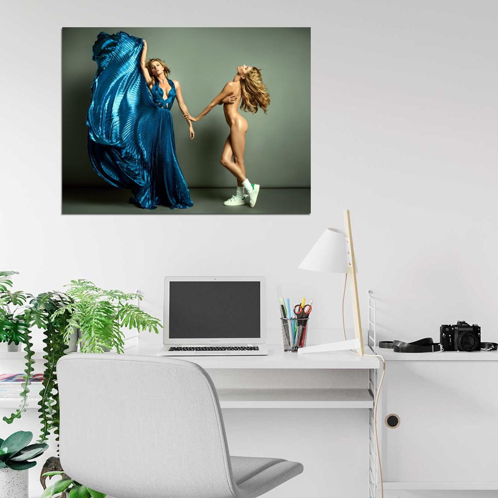 Gisele Bundchen Hot Model Sexy Nude Naked Body Wall Art Print Poster