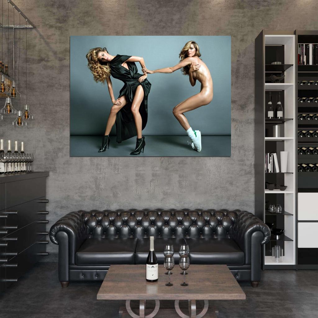 Gisele Bundchen Hot Model Sexy Nude Naked Body Wall Art Print Poster