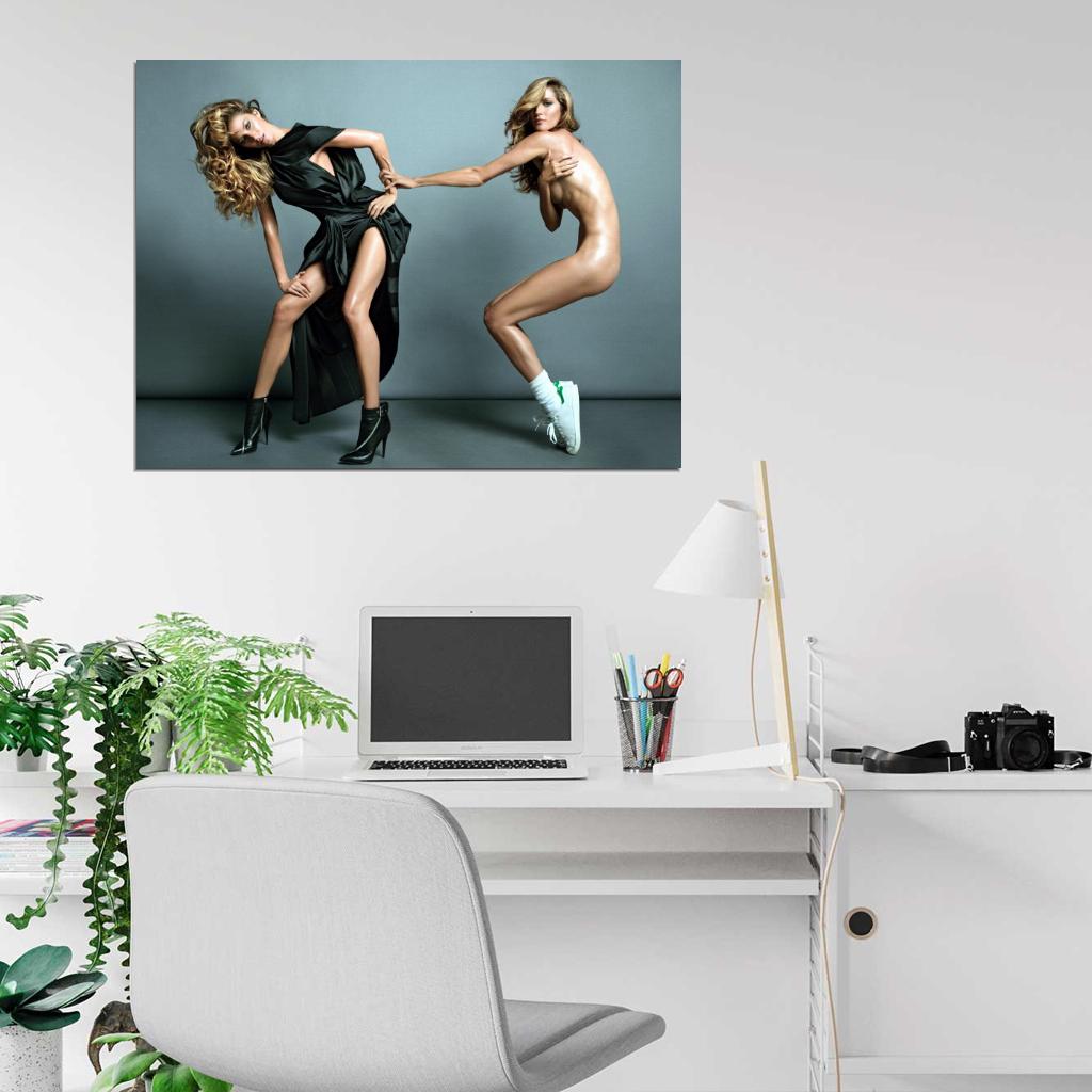 Gisele Bundchen Hot Model Sexy Nude Naked Body Wall Art Print Poster