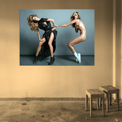Gisele Bundchen Hot Model Sexy Nude Naked Body Wall Art Print Poster