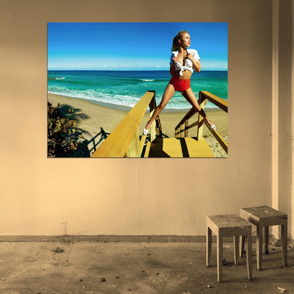 Hayden Panettiere Hot Actress Sexy Model Beach Wall Art Print Poster