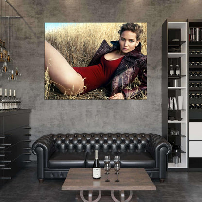 Jennifer Lawrence Hot Actress Sexy Girl Wall Art Print Poster