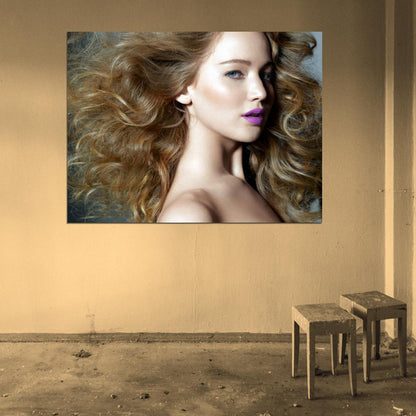 Jennifer Lawrence Beautiful Hot Actress Portrait Wall Art Print Poster