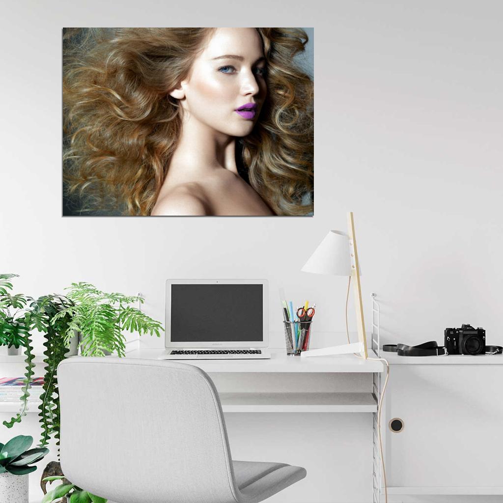 Jennifer Lawrence Beautiful Hot Actress Portrait Wall Art Print Poster