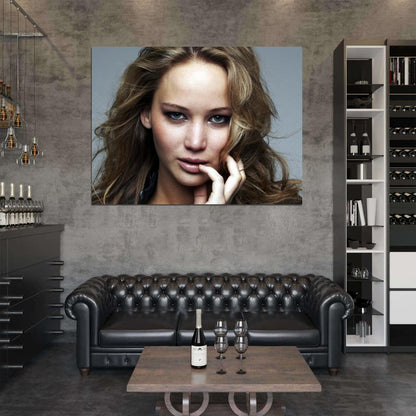 Jennifer Lawrence Hot Actress Beautiful Portrait Wall Art Print Poster