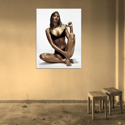 Jennifer Lawrence Hot Actress Sexy Body Underwear Lingerie Wall Art Print Poster