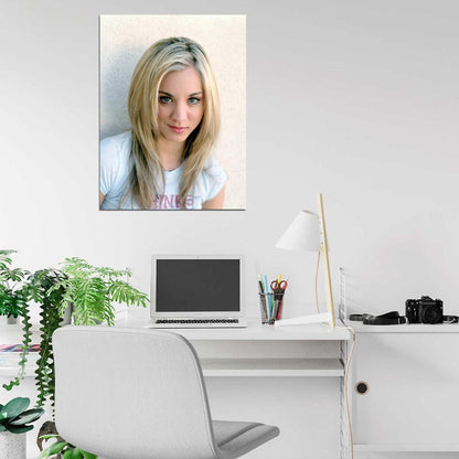 Kaley Cuoco Cute Actress Beautiful Penny The Big Bang Theory Portrait Wall Art Print Poster