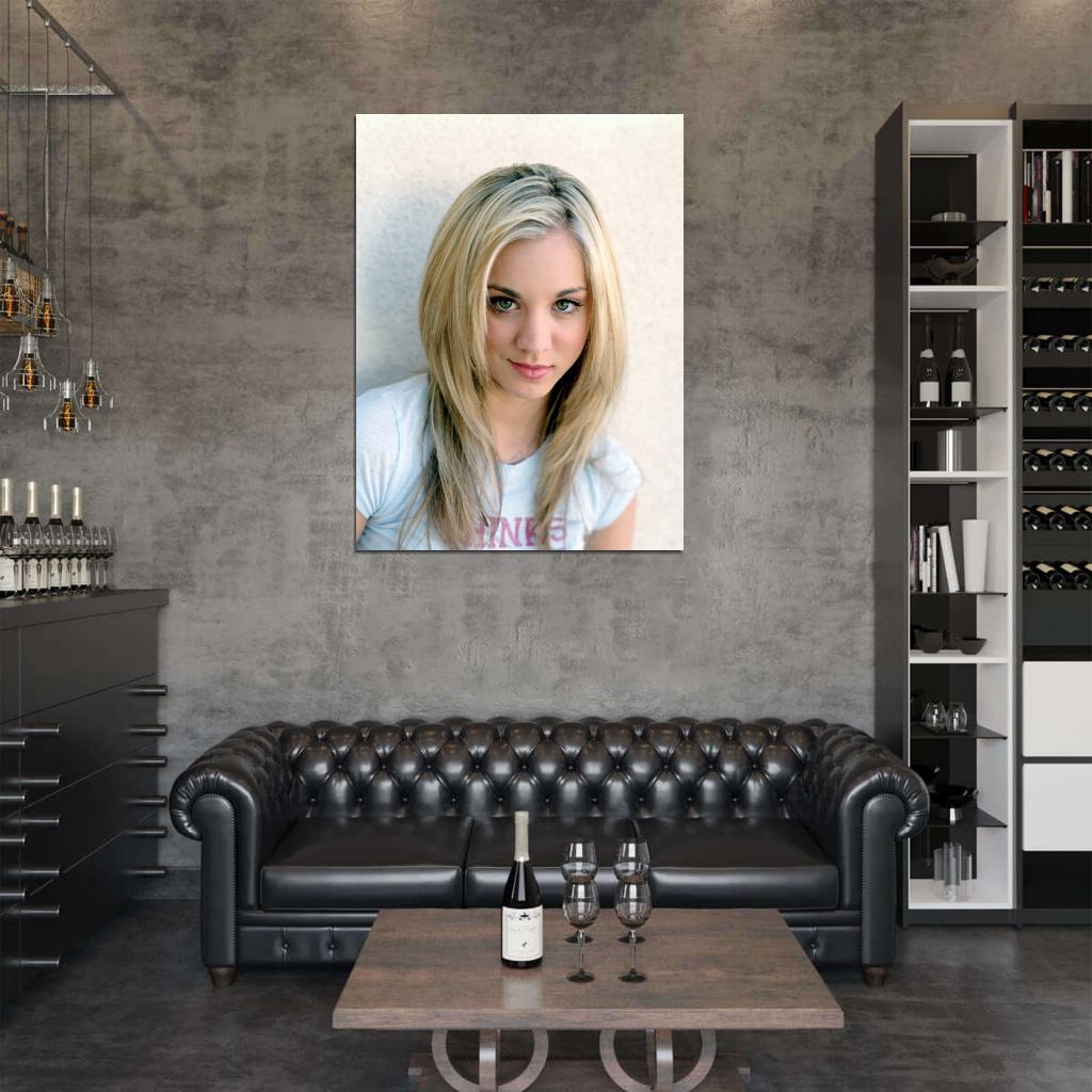 Kaley Cuoco Cute Actress Beautiful Penny The Big Bang Theory Portrait Wall Art Print Poster
