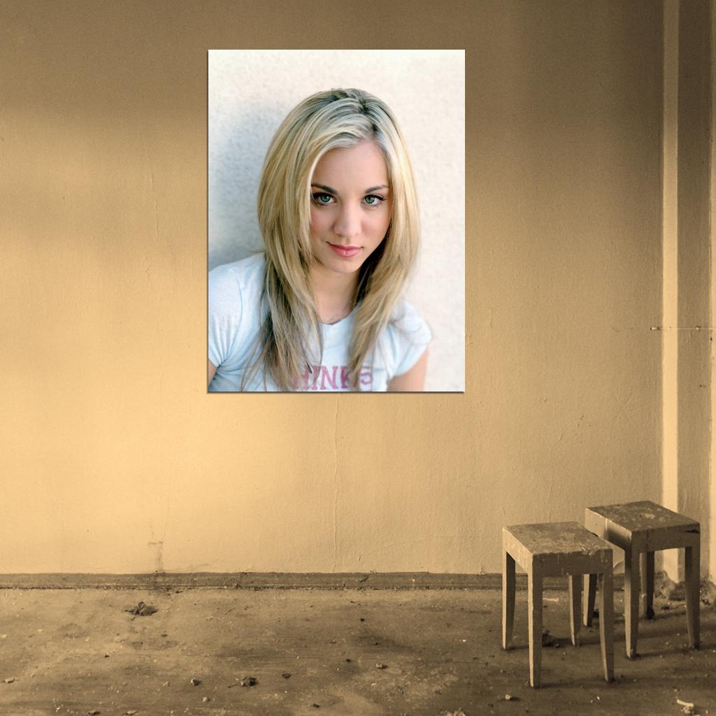 Kaley Cuoco Cute Actress Beautiful Penny The Big Bang Theory Portrait Wall Art Print Poster