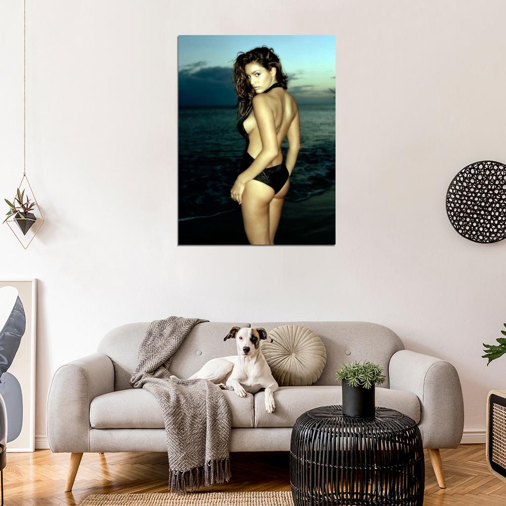 Kelly Brook Hot Model Sexy Actress Back Butt Wall Art Print Poster