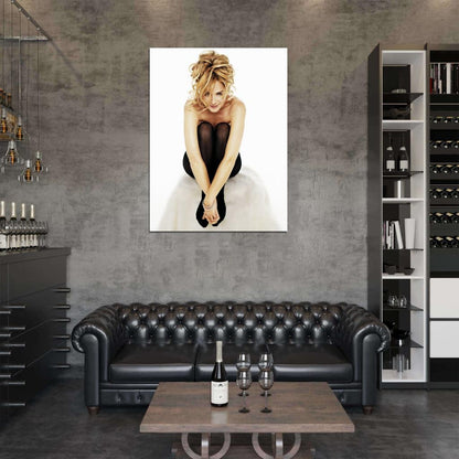 Kim Cattrall Hot Actress Sexy Stocking Wall Art Print Poster
