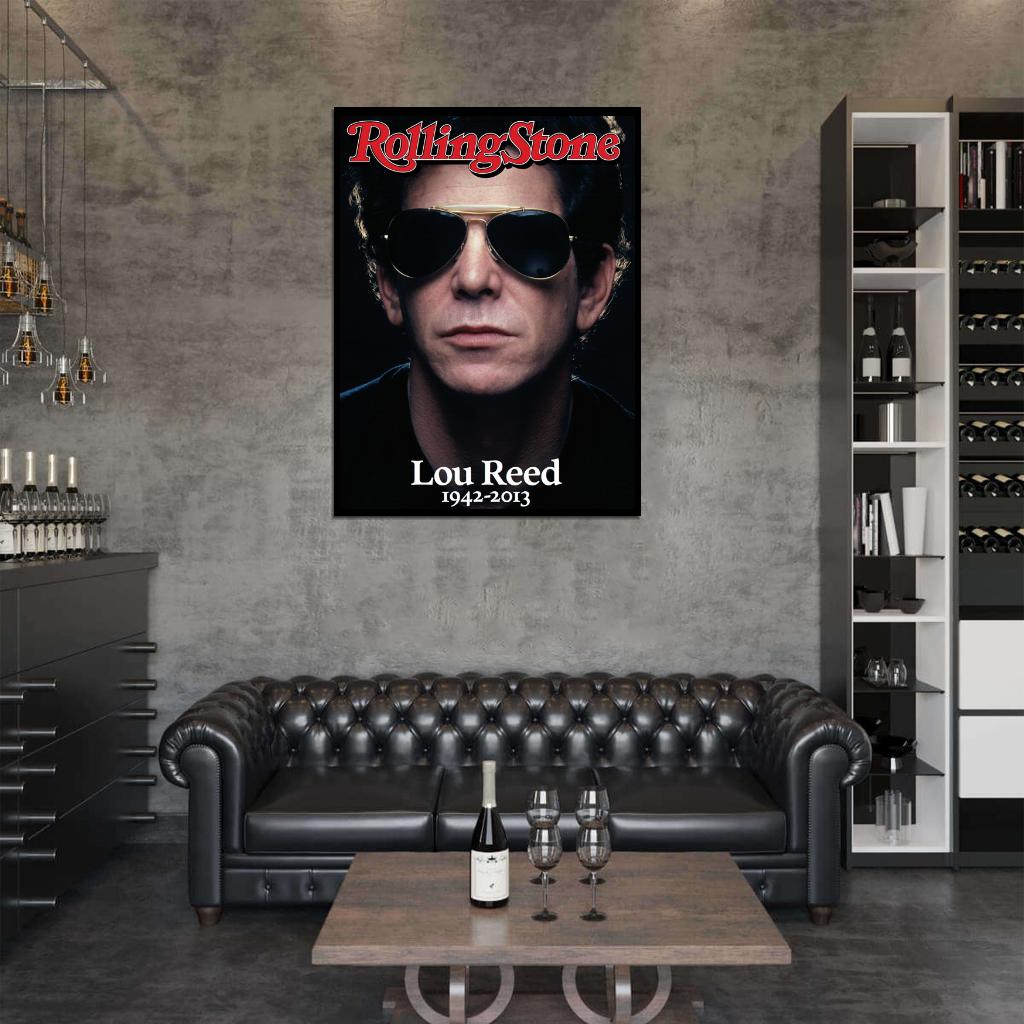 Lou Reed Art Rock Music Singer Portrait 1942-2013 Wall Art Print Poster