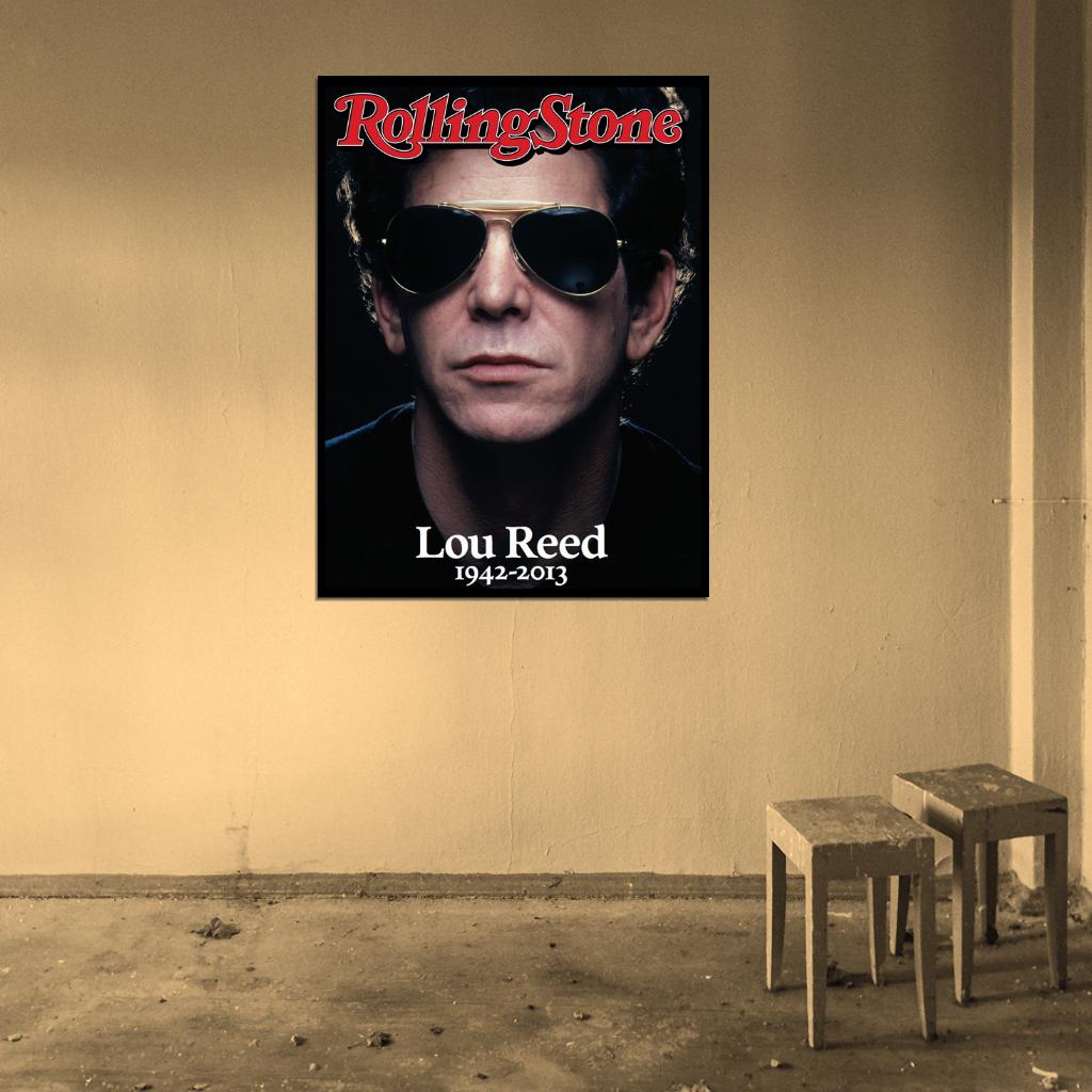 Lou Reed Art Rock Music Singer Portrait 1942-2013 Wall Art Print Poster