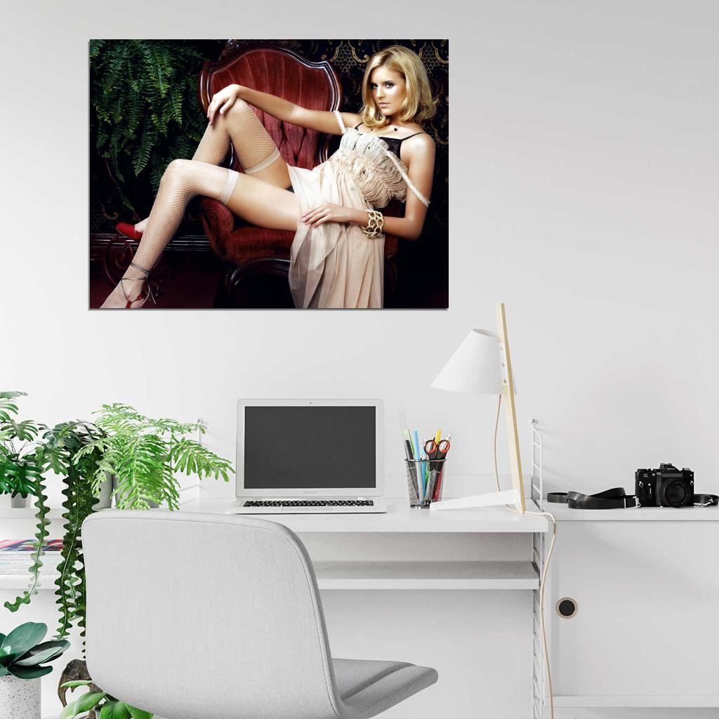 Maggie Grace Hot Actress Sexy Stocking Wall Art Print Poster