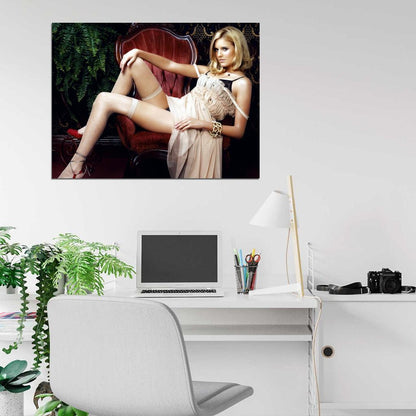Maggie Grace Hot Actress Sexy Stocking Wall Art Print Poster