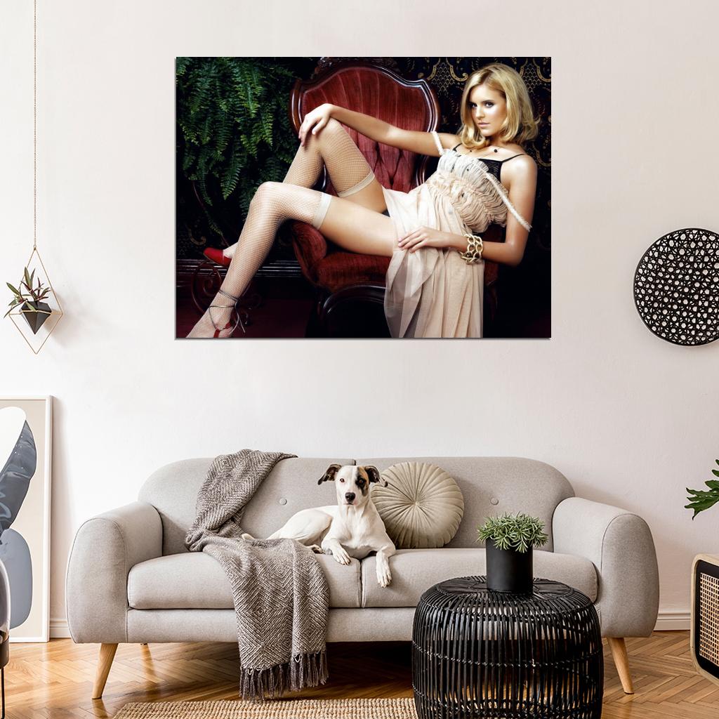 Maggie Grace Hot Actress Sexy Stocking Wall Art Print Poster