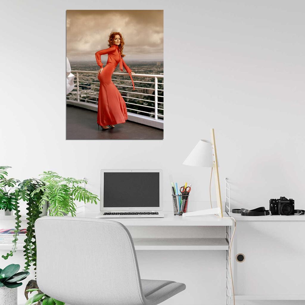 Marcia Cross Hot Actress Sexy Red Dress Wall Art Print Poster