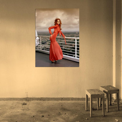 Marcia Cross Hot Actress Sexy Red Dress Wall Art Print Poster