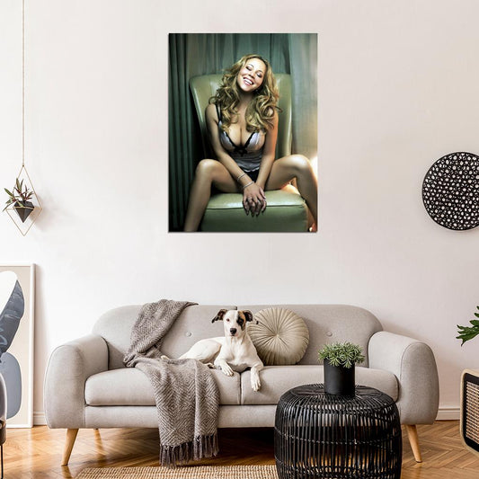 Mariah Carey Hot Singer Sexy Actress Beautiful Busty Woman Wall Art Print Poster