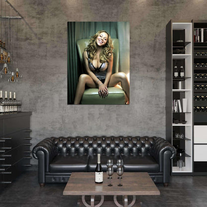 Mariah Carey Hot Singer Sexy Actress Beautiful Busty Woman Wall Art Print Poster