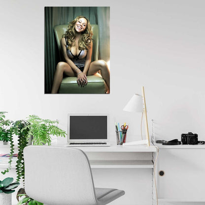 Mariah Carey Hot Singer Sexy Actress Beautiful Busty Woman Wall Art Print Poster