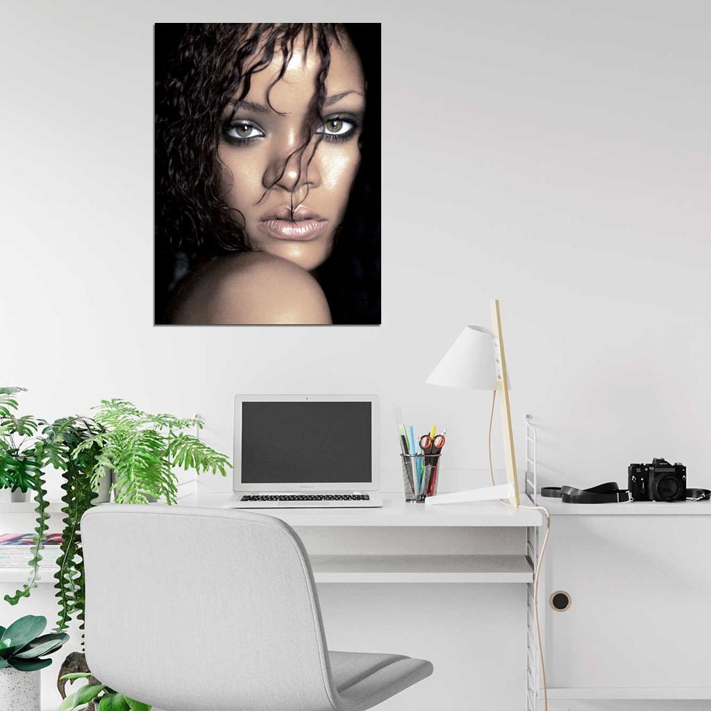 Rihanna Amazing Beautiful Face Portrait Hot Singer Music Wall Art Print Poster