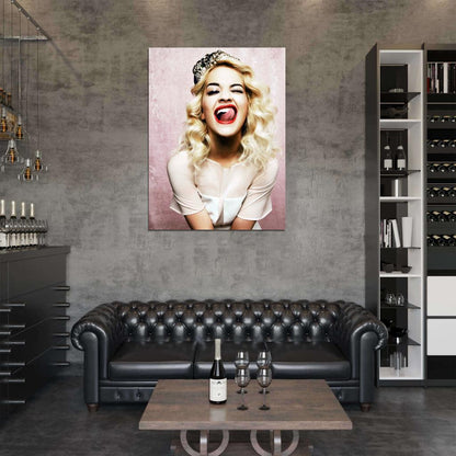 Rita Ora Beautiful Singer Hot Actress Funny Wall Art Print Poster