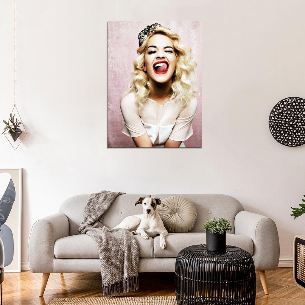 Rita Ora Beautiful Singer Hot Actress Funny Wall Art Print Poster