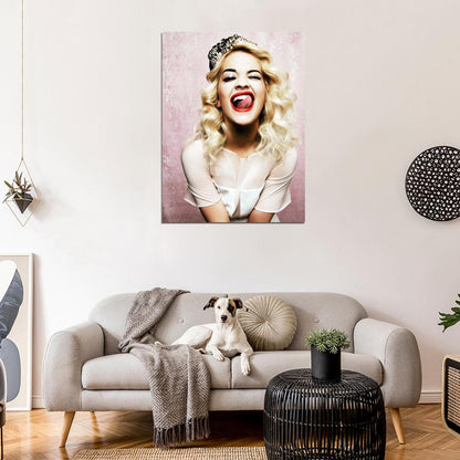 Rita Ora Beautiful Singer Hot Actress Funny Wall Art Print Poster