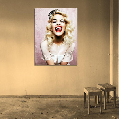 Rita Ora Beautiful Singer Hot Actress Funny Wall Art Print Poster
