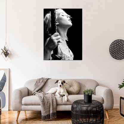 Scarlett Johansson Hot Actress BW Sexy Portrait Wall Art Print Poster