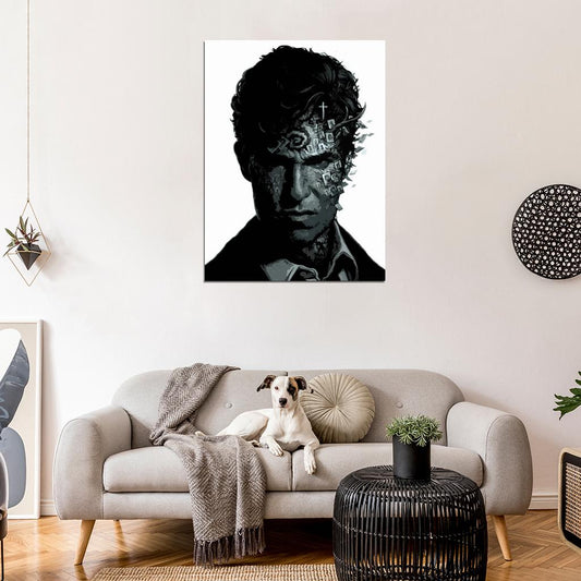 True Detective Rust Cohle Matthew McConaughey Portrait Painting Art Wall Art Print Poster