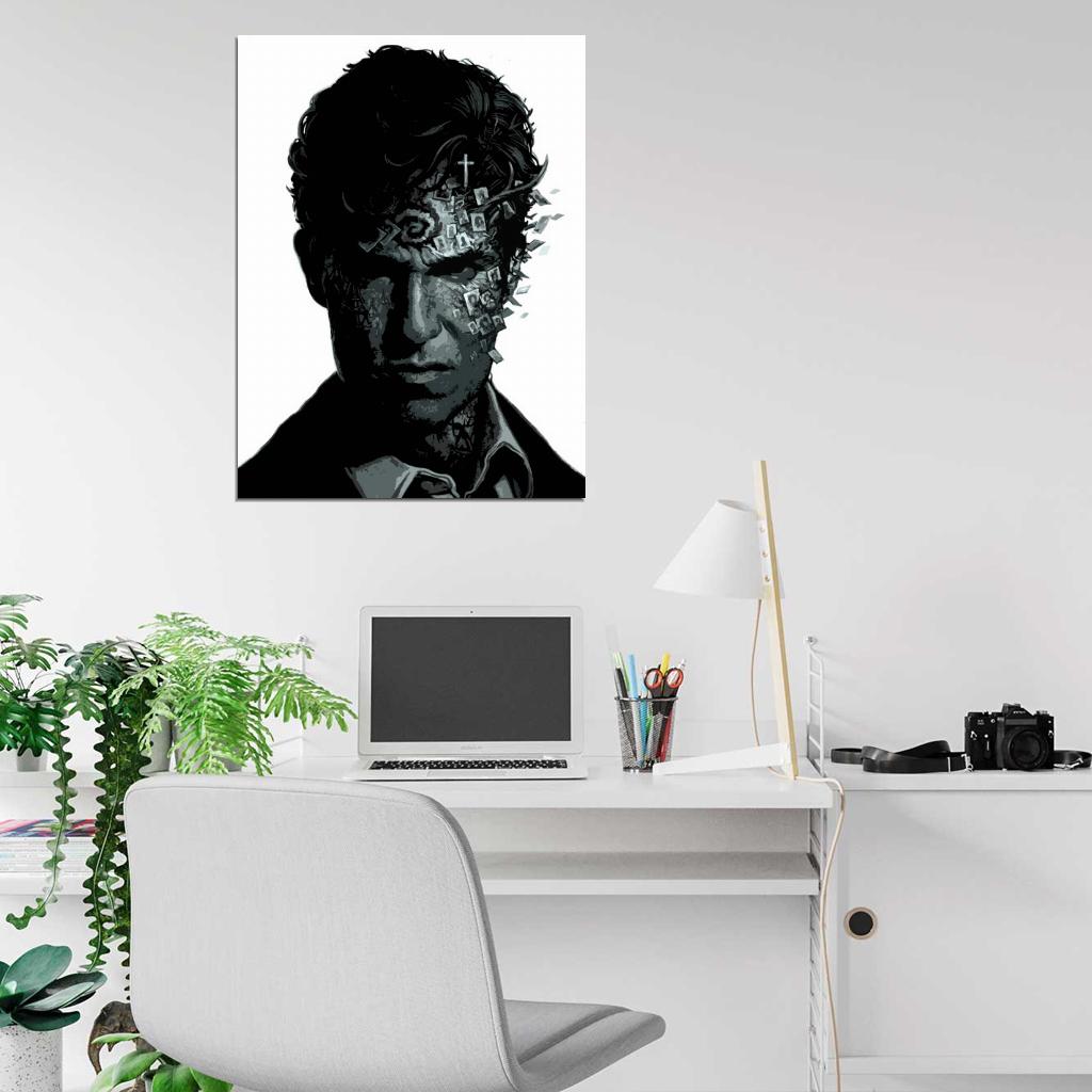 True Detective Rust Cohle Matthew McConaughey Portrait Painting Art Wall Art Print Poster