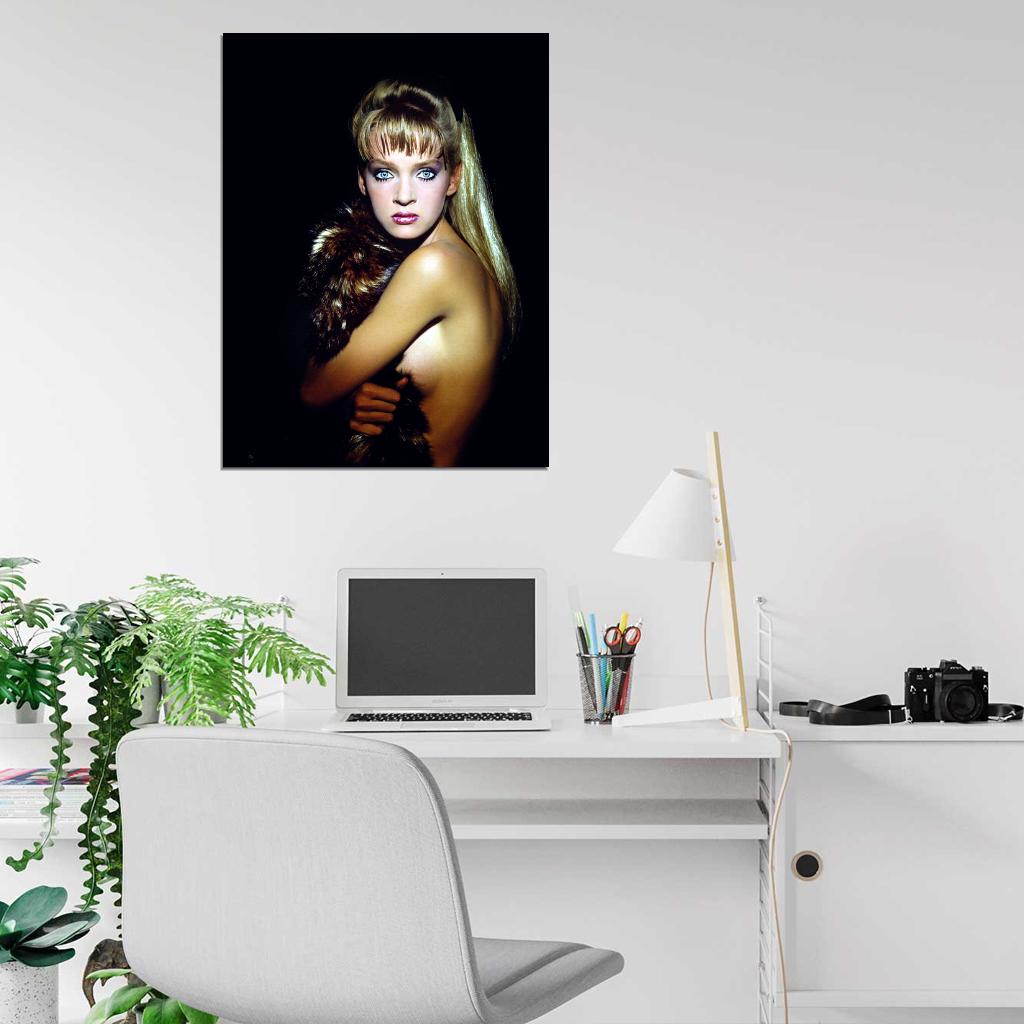 Uma Thurman Hot Actress Sexy Topless Wall Art Print Poster