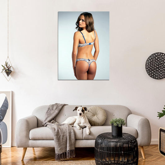 Xenia Deli Hot Young Model Sexy Girl Lingerie Butt Wall Art Print Poster