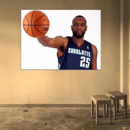 Al Jefferson Charlotte Bobcats Basketball Sport Wall Art Print Poster