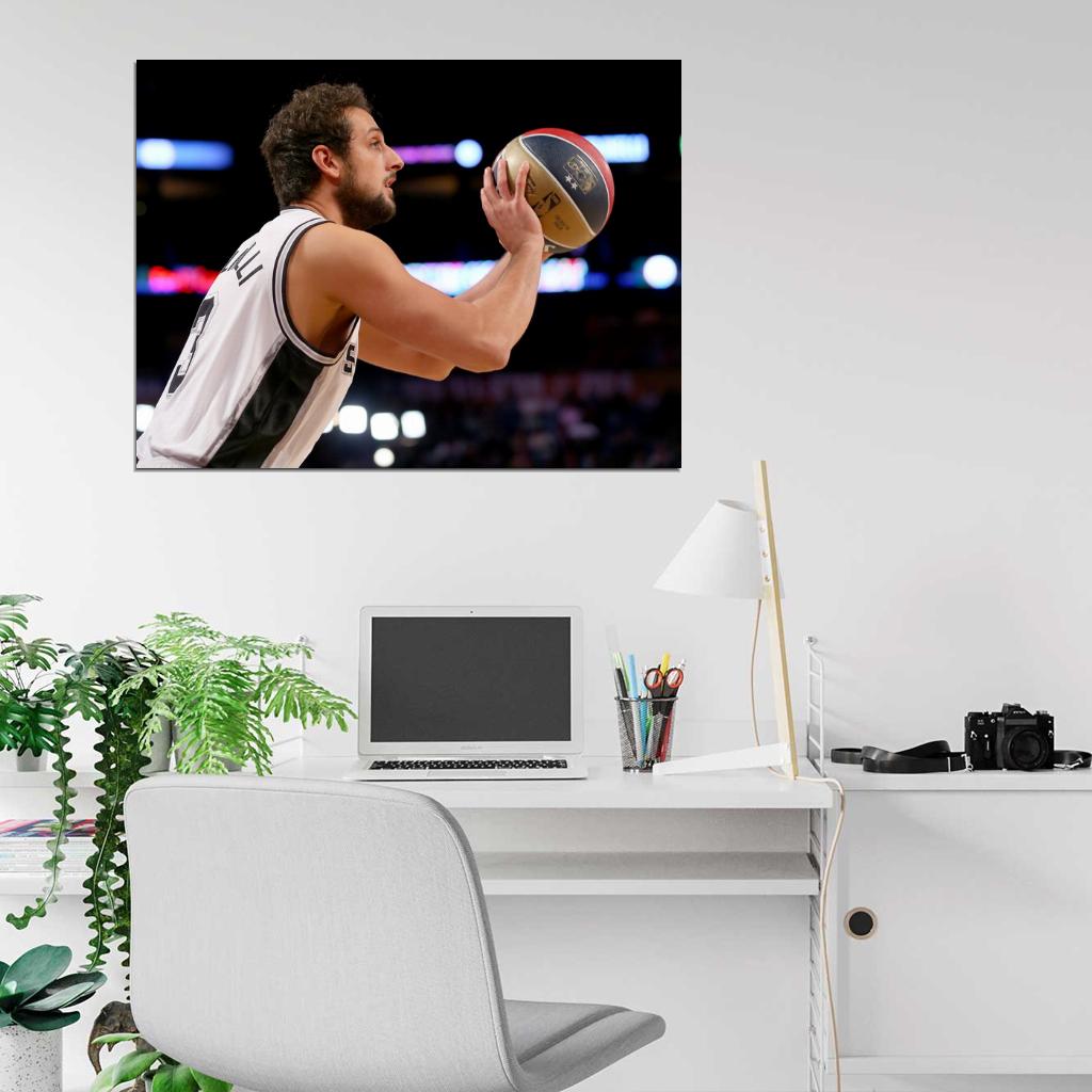 Marco Belinelli Three-Point Shootout All-Star Basketball Sport Wall Art Print Poster