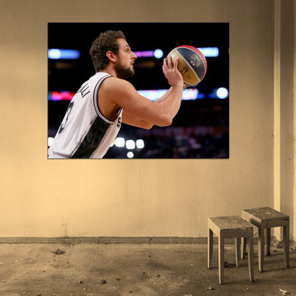 Marco Belinelli Three-Point Shootout All-Star Basketball Sport Wall Art Print Poster
