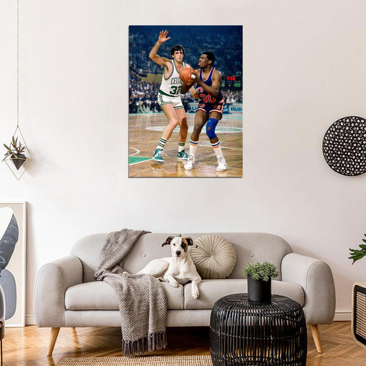 Bernard King Kevin McHale New York Retro Vintage Basketball Sport Wall Art Print Poster