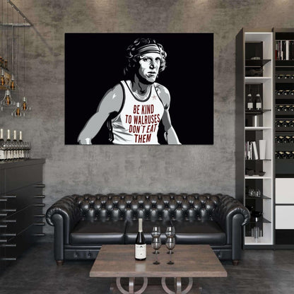 Bill Walton Art Retro Vintage Basketball Sport Wall Art Print Poster