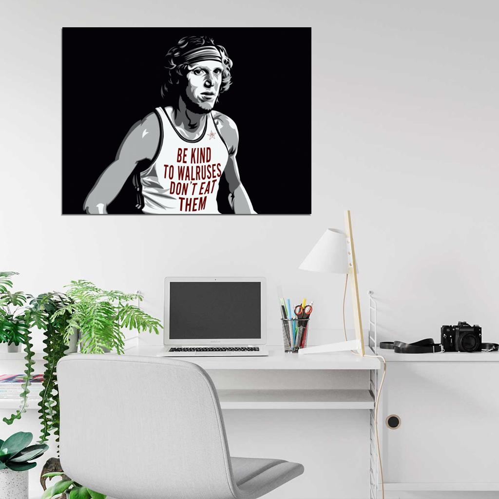 Bill Walton Art Retro Vintage Basketball Sport Wall Art Print Poster