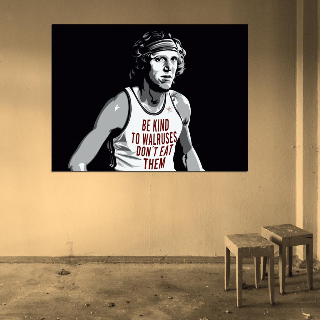 Bill Walton Art Retro Vintage Basketball Sport Wall Art Print Poster