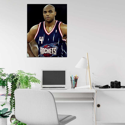 Charles Barkley Retro Vintage Basketball Sport Wall Art Print Poster