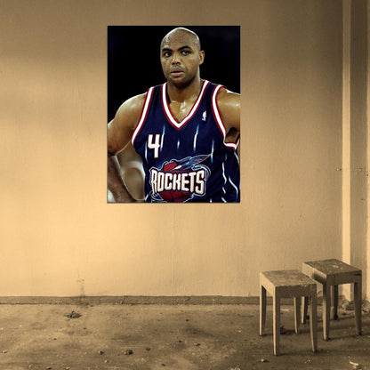 Charles Barkley Retro Vintage Basketball Sport Wall Art Print Poster