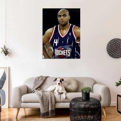 Charles Barkley Retro Vintage Basketball Sport Wall Art Print Poster