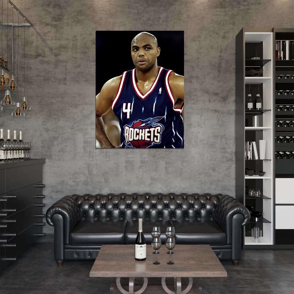 Charles Barkley Retro Vintage Basketball Sport Wall Art Print Poster